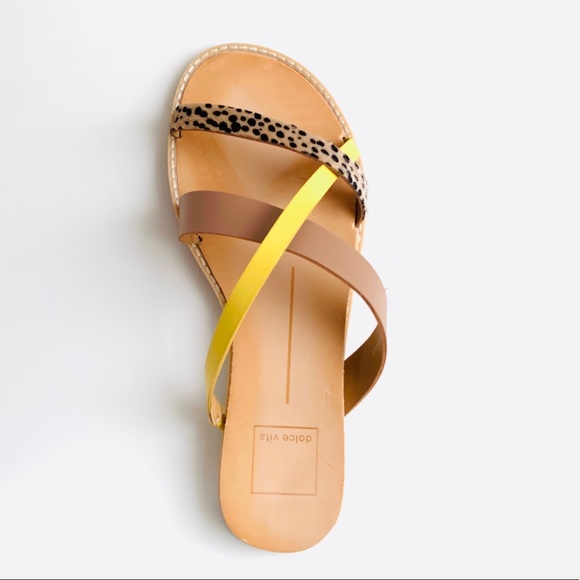 Slide Dolce Vita Leopard Multi Stella Sandals - Picture 2 of 8